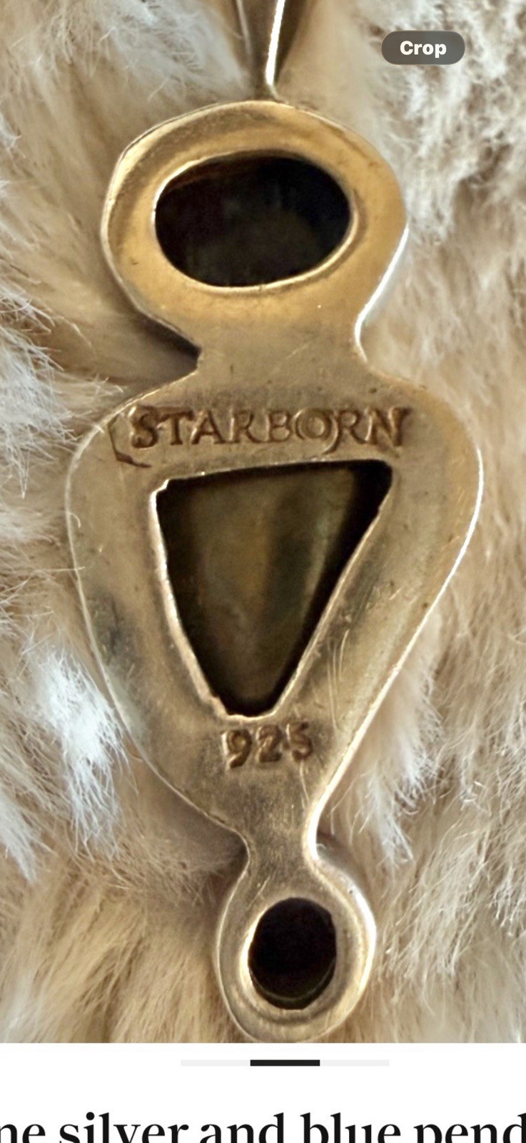 Starborn 925 Sterling Silver Blue Apatite & Golden Sheen Obsidian Pendant