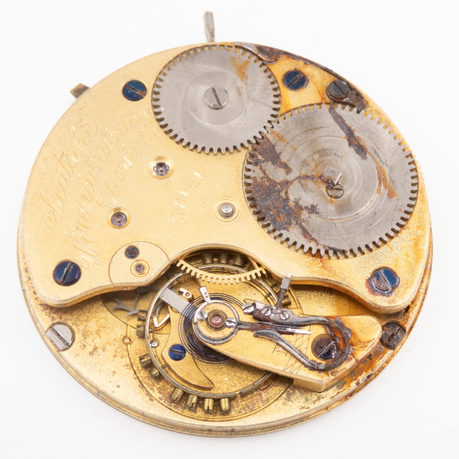 A. Lange & Sohne Glashütte 43.7 x 7.9 mm Lever-Set Antique Pocket Watch Movement