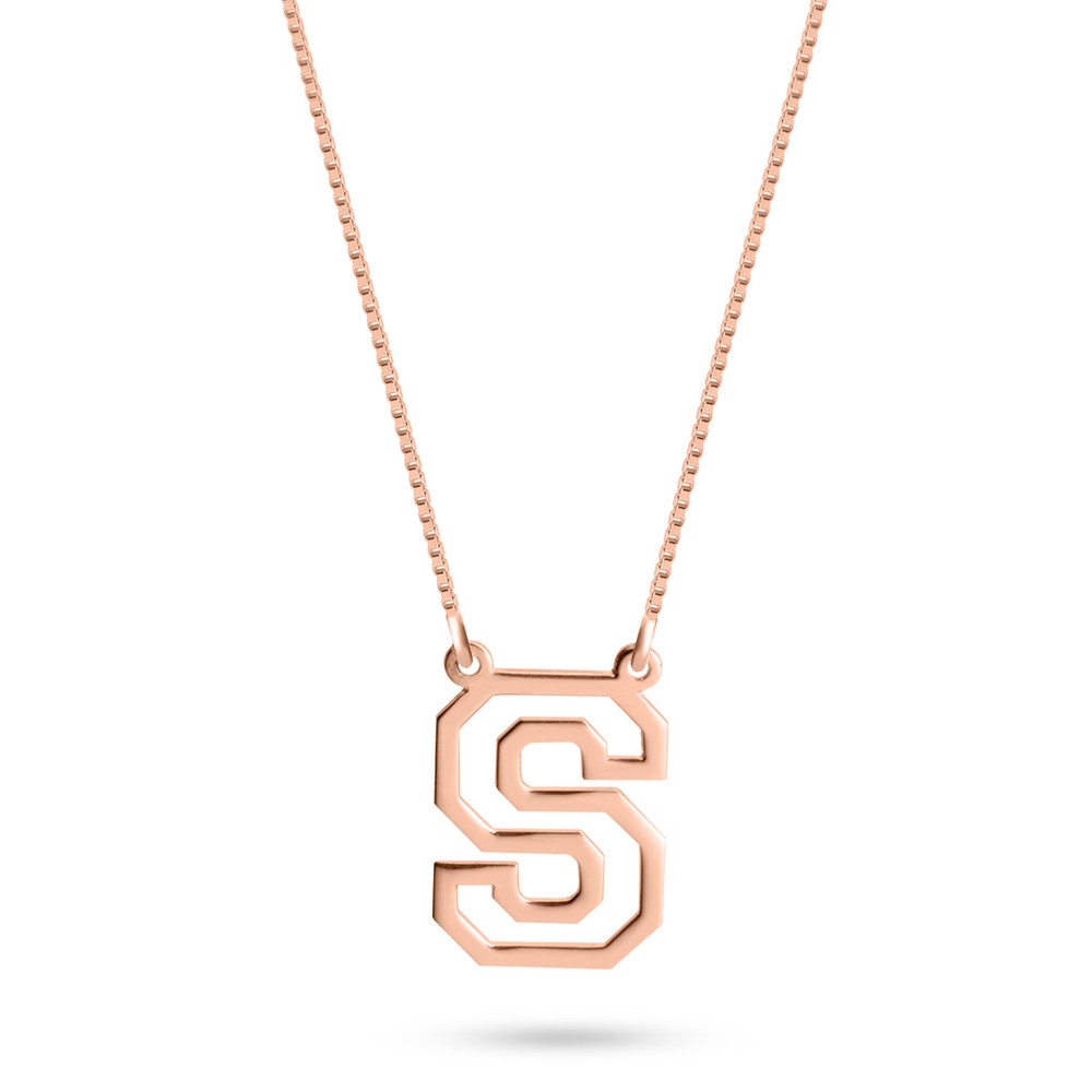 Varsity Initial Necklace personalized custom gift handmade