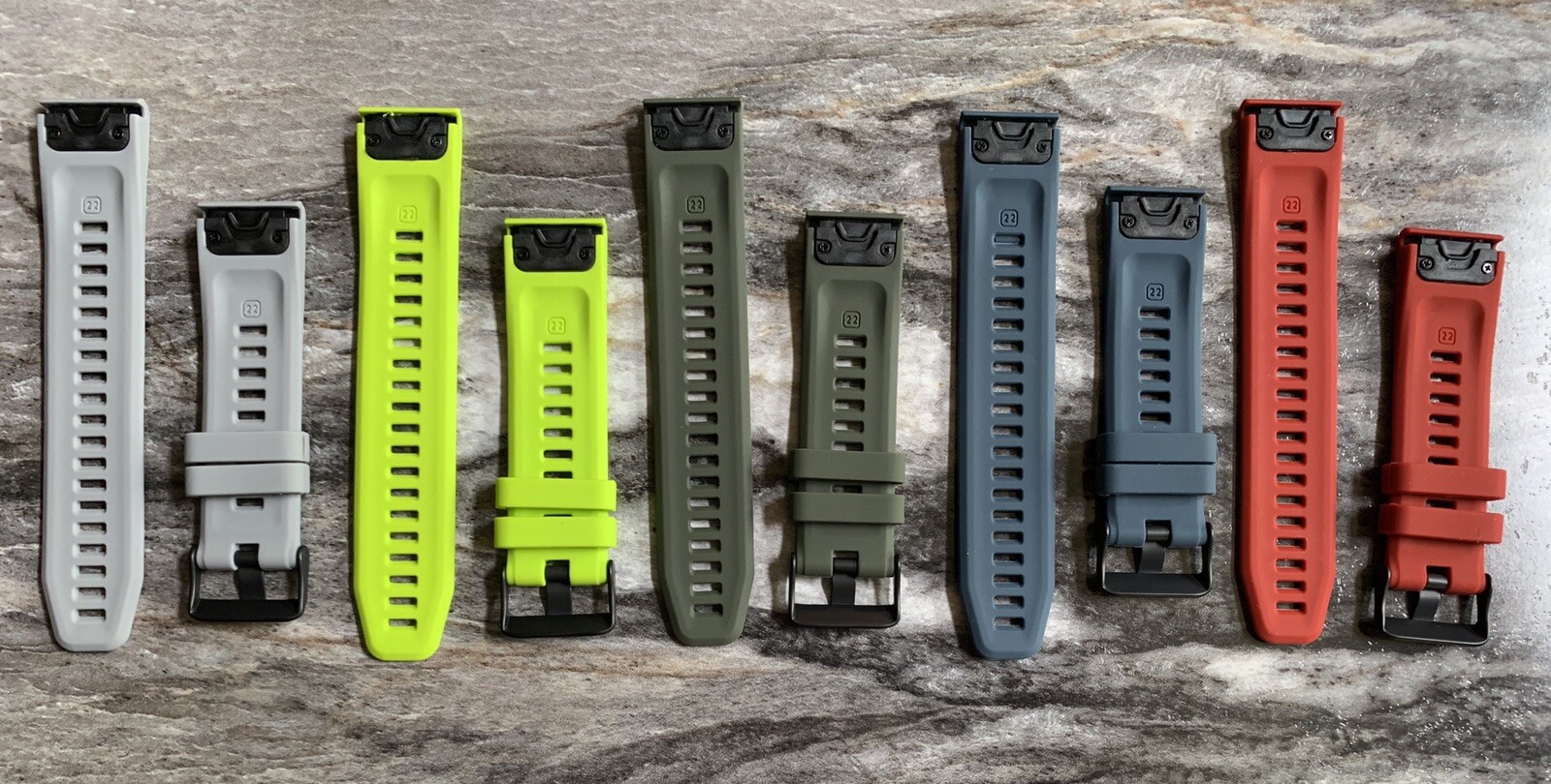 Garmin Fenix 6/7 (22mm) Quick Release Silicone Watch Strap (Choose Color)