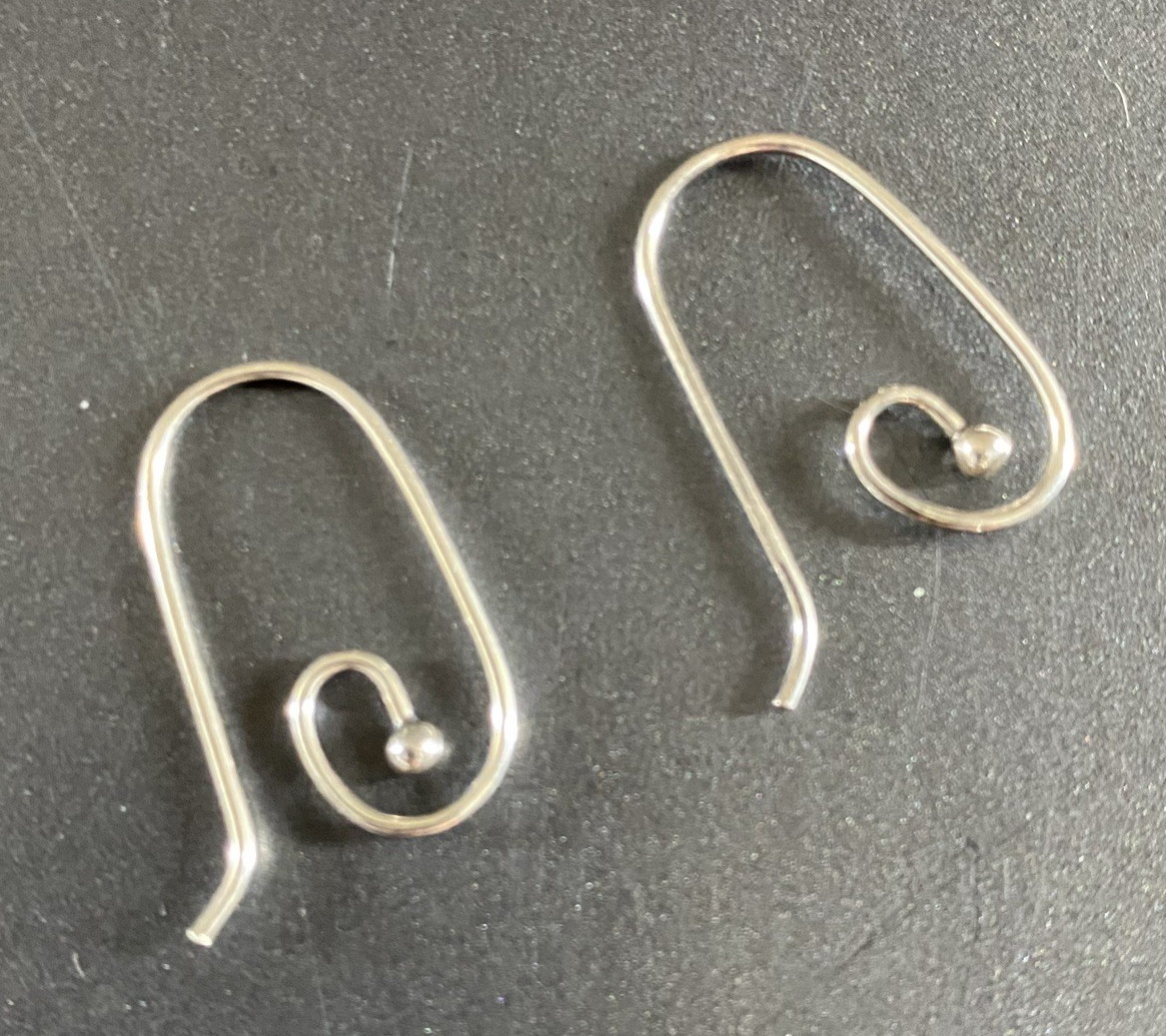Sterling Silver Hoop Earrings 925 Minimalist Swirl ALE Stamp Jewellery Gift
