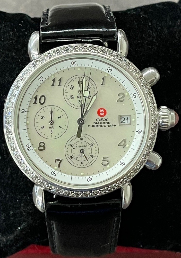 Michele CSX Diamond Chronograph Women’s Watch 71-4000/5000 Mother of Pearl Dial