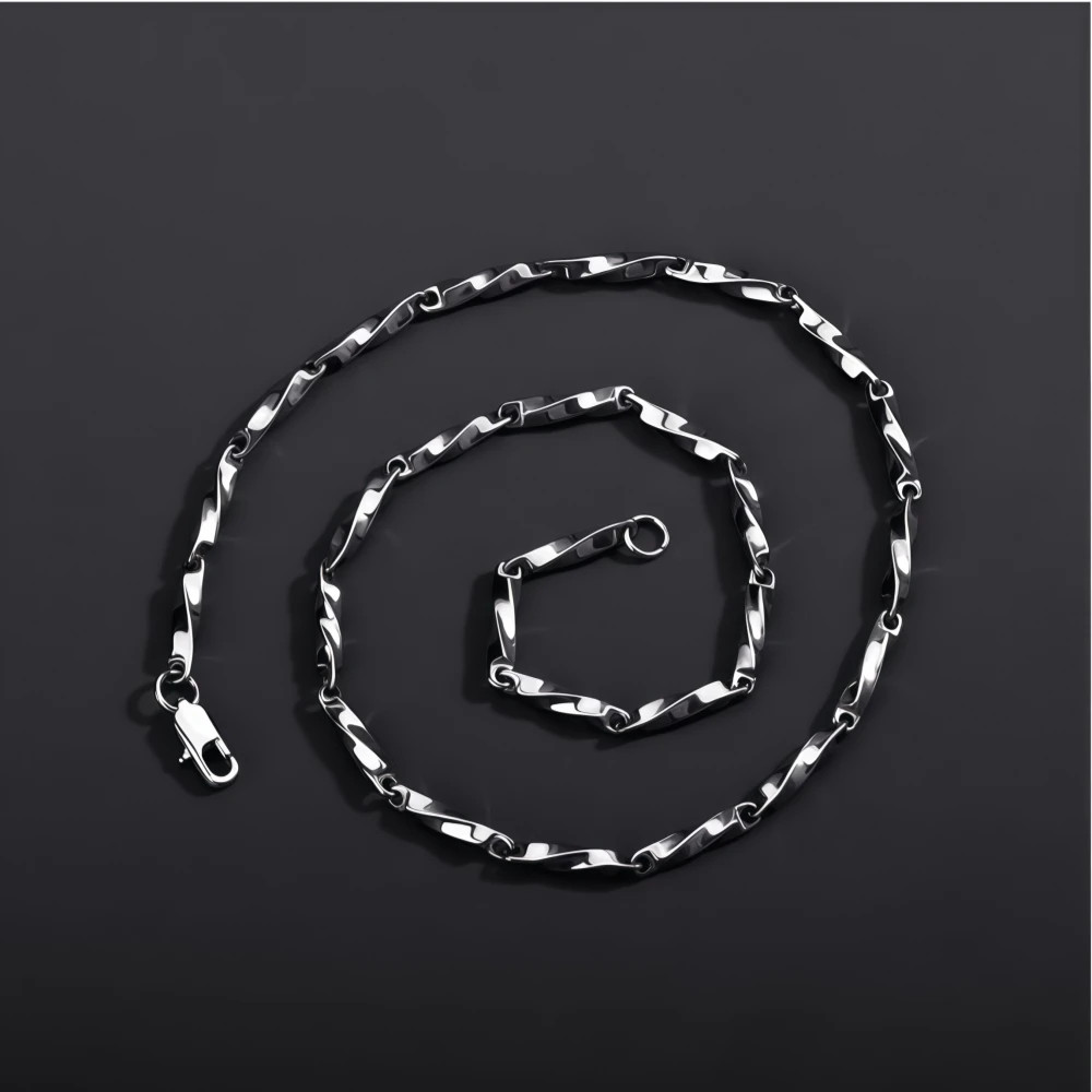 Hip Hop Möbius Titanium Steel Necklace For Man Woman Trendy Luxury Non Fading Cl