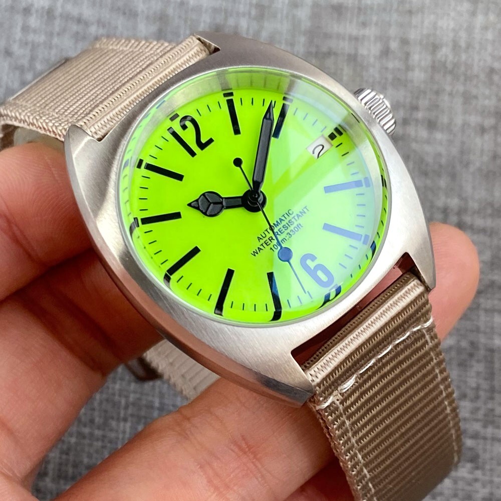 Diver Military Watches 36mm Full Lume Lady Watch Auto NH35A Dome Sapphire Glass