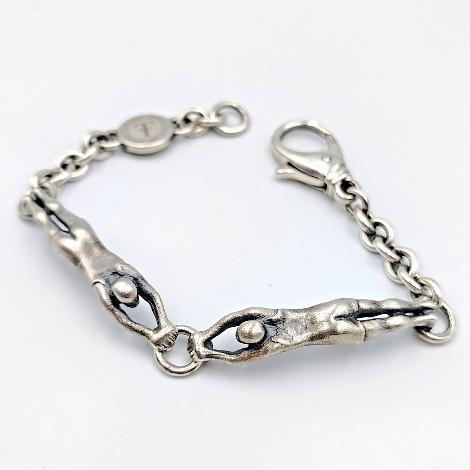 Theo Fennell Alias Acrobat Oxidized Sterling Silver 925 Bracelet 6.25″ £750