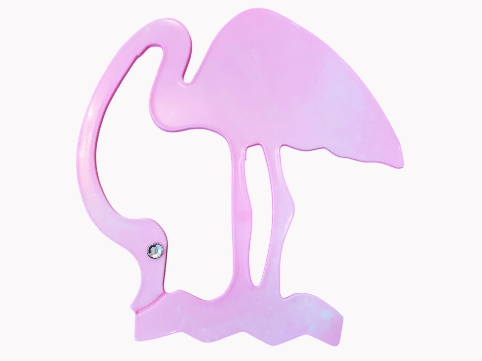 Large Pink Flamingo Plastic Brooch Pin 3.5 Inches