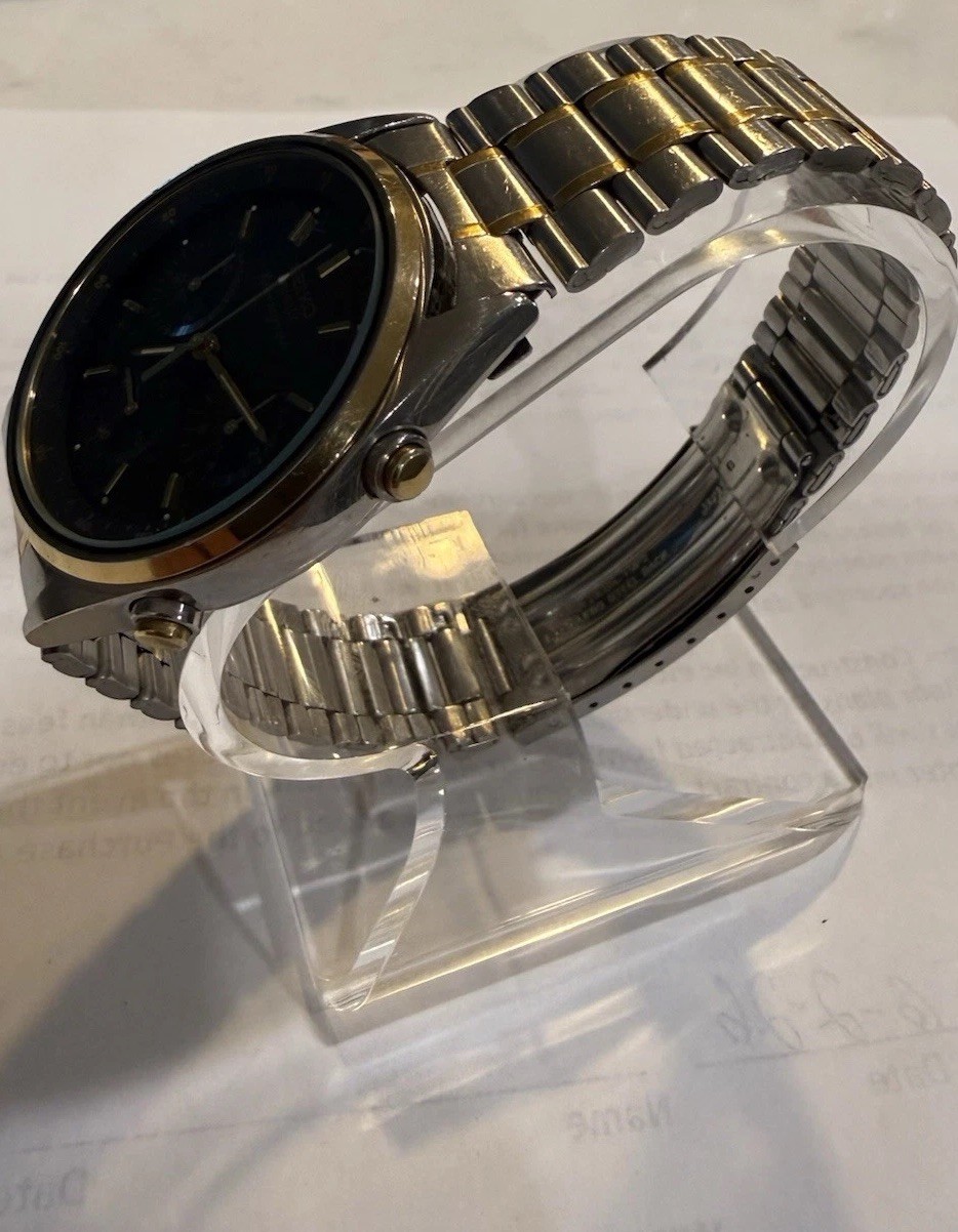 Seiko 7A28-7020 “Black Bond” Quartz Chronograph – Freshly Serviced