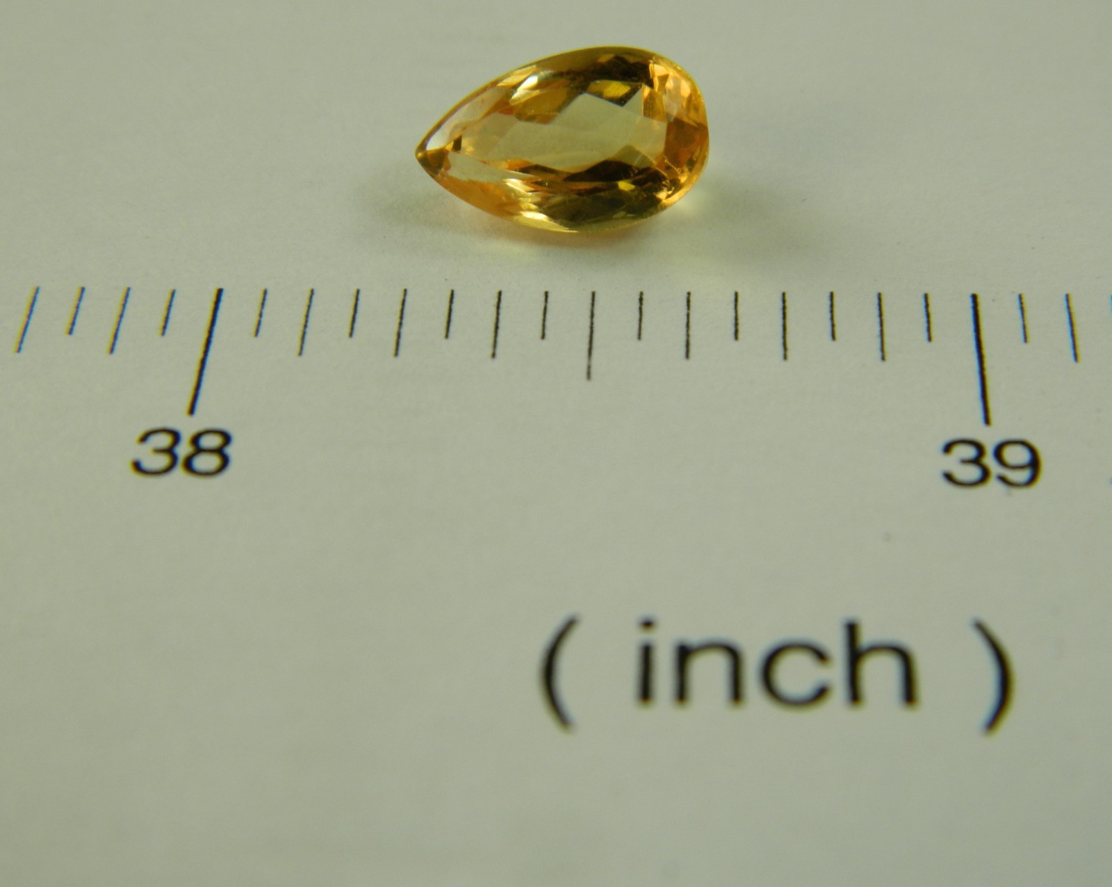 Imperial Topaz 2.35 Ct Clarity IF Pear Cut Natural Golden Brazil I077