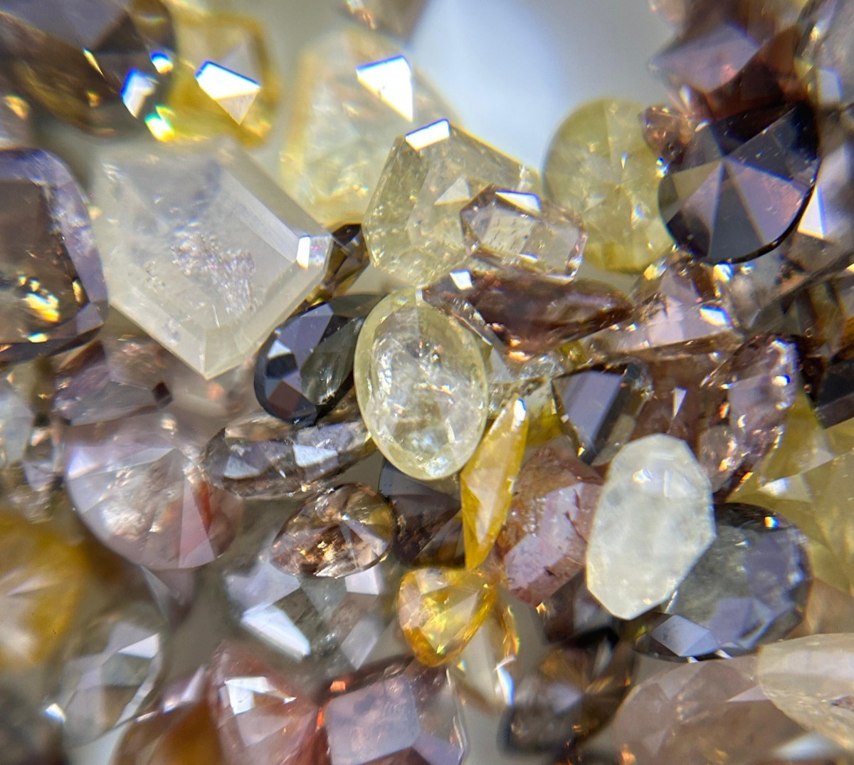 3CT+ (15 to 20 pcs) Natural Multi Color fancy shape diamond loose real mix shape