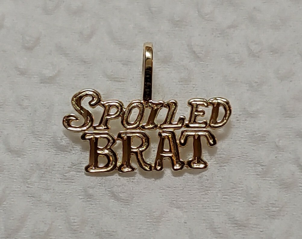 New 14k Spoiled Brat Charm Pendent