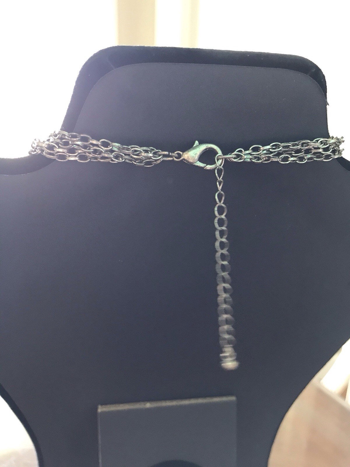 Women’s Fashion Jewelry Silver Tone Blue/Green Beads 17″+2″Extender