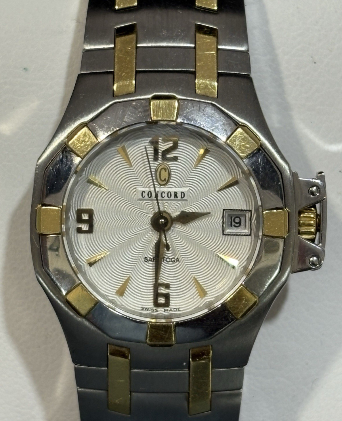 Concord Saratoga 18K Gold & Stainless Steel Ladies 24mm Quartz Watch 15.36.1840