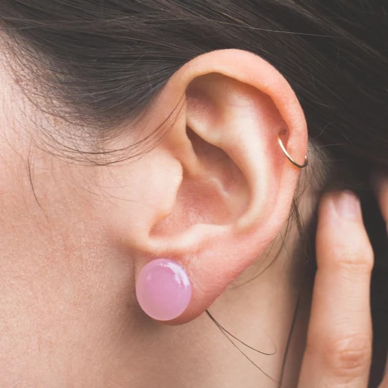 Glass Ear Stretching Kit 0.5mm Increment Gauges 16G – 00G 6mm-8mm (2g-0g) Pink