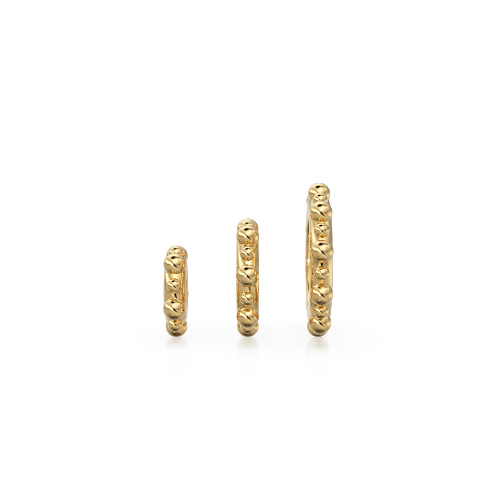Milgrain 18k Solid Gold Spacer Beads Round Rondelle Jewelry Findings 6,8,10mm