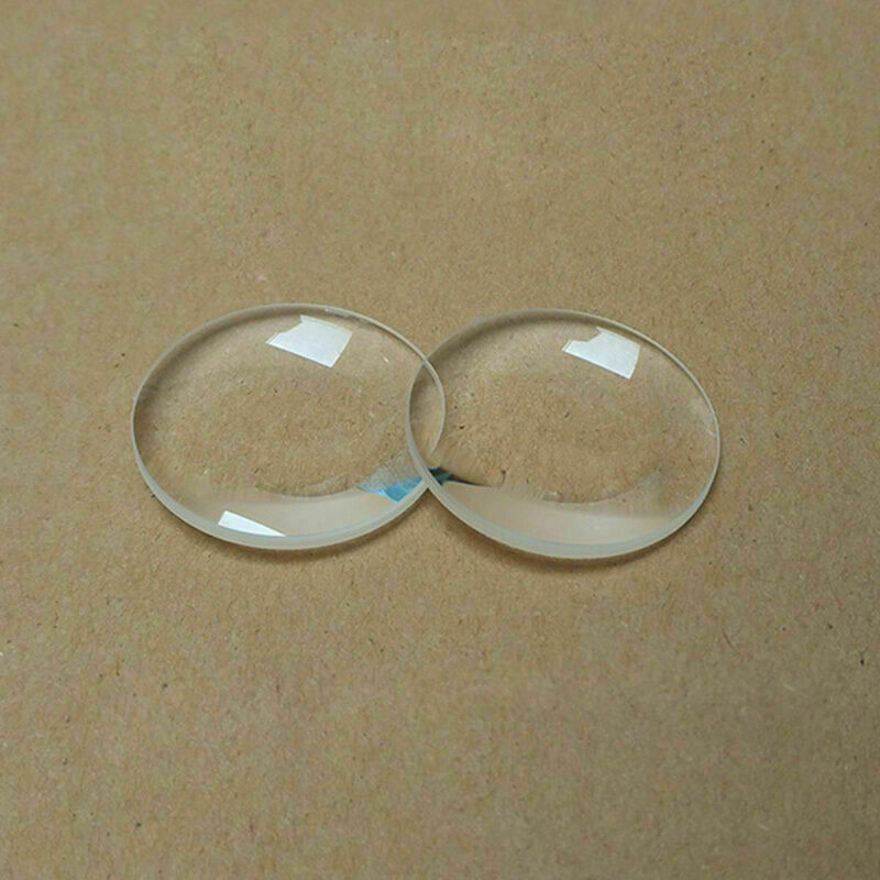 2PC Optics Glass Double Convex Lens Focal 50/200/300mm Magnifying Glass