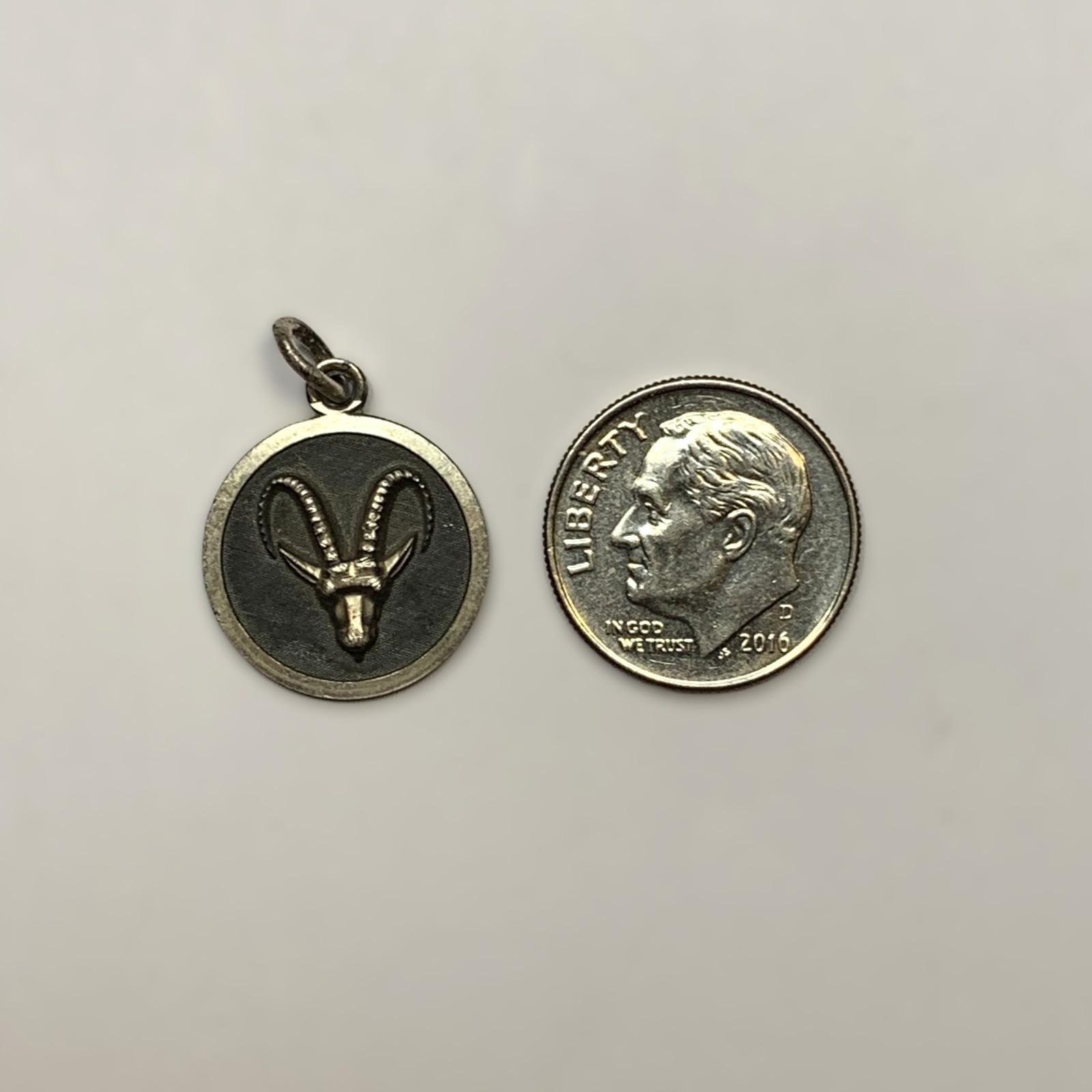 Vintage A & Z Sterling Silver Capricorn Zodiac Charm Pendant