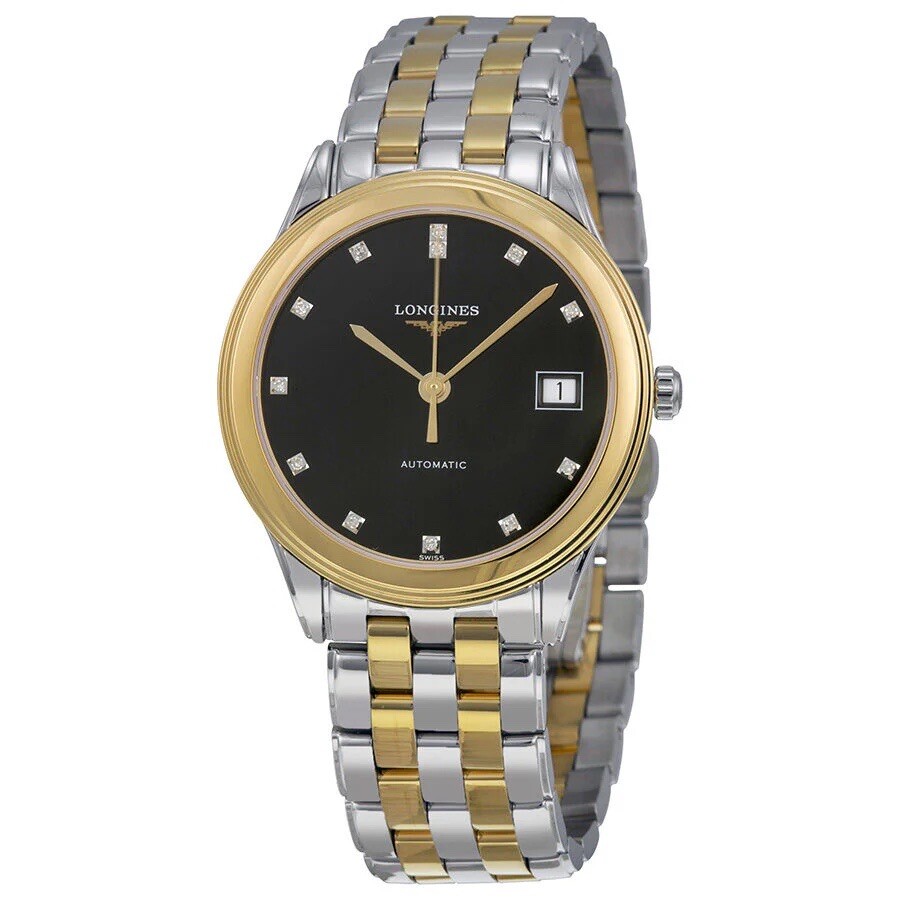 Longines Flagship Diamond 35.6mm Men’s Black Dial Watch L4.774.3.57.7