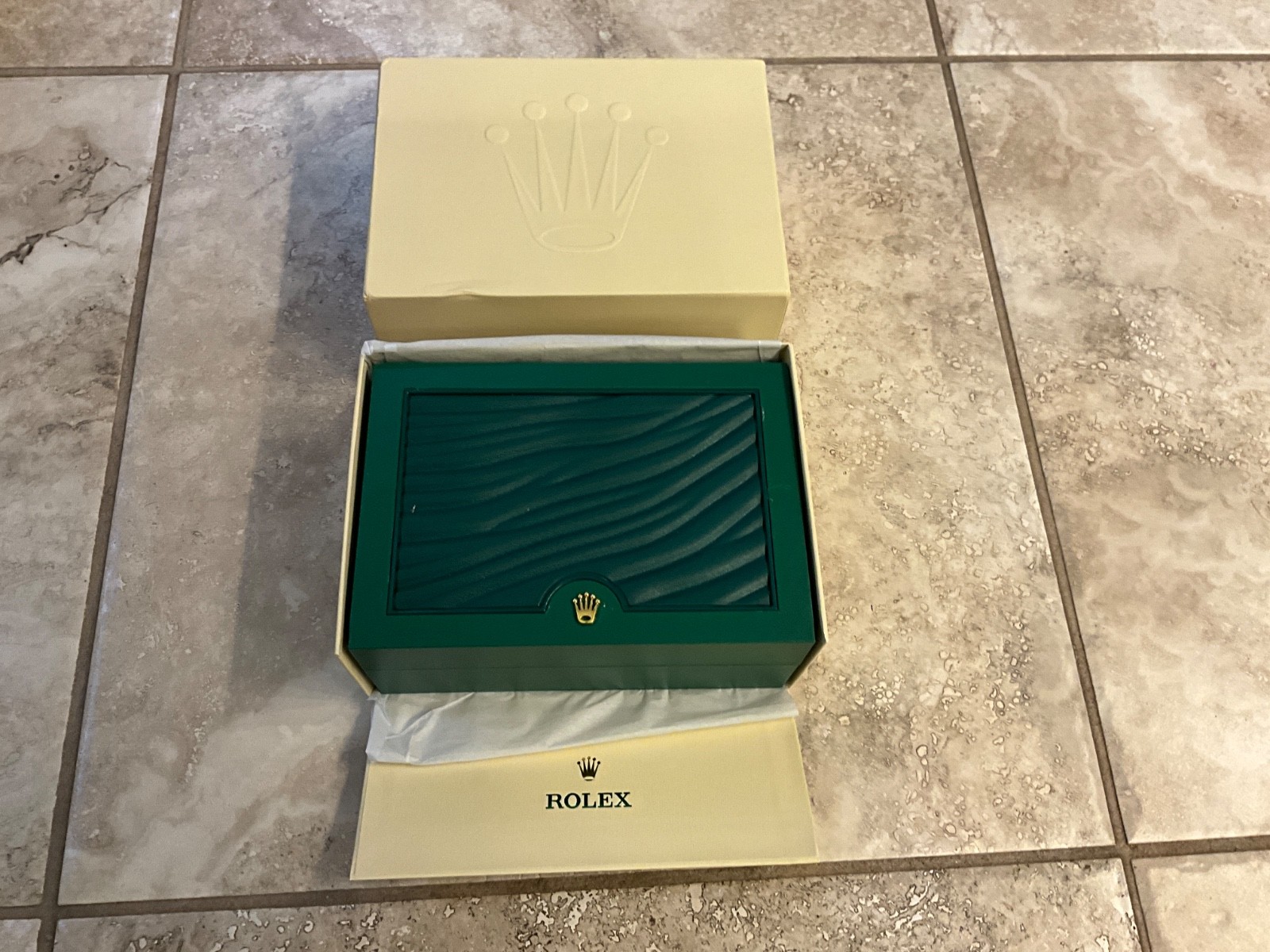 ROLEX Watch Box Set With Tags & Card Holder