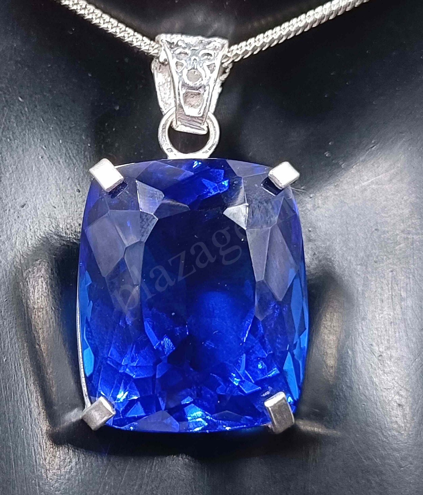 74.65 Ct Festive Big Sale EMERALD Cut Blue Topaz Certified NATURAL Gemstone 5ATM