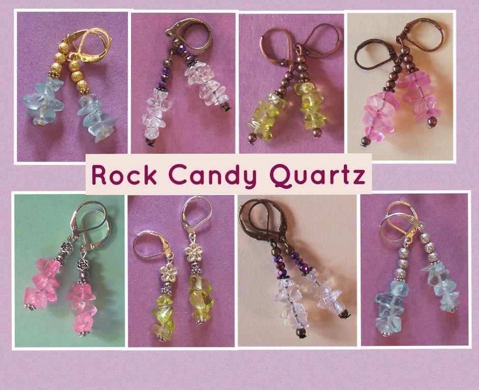 ROCK CANDY QUARTZ Lever back handcrafted YOU CHOOSE XGE