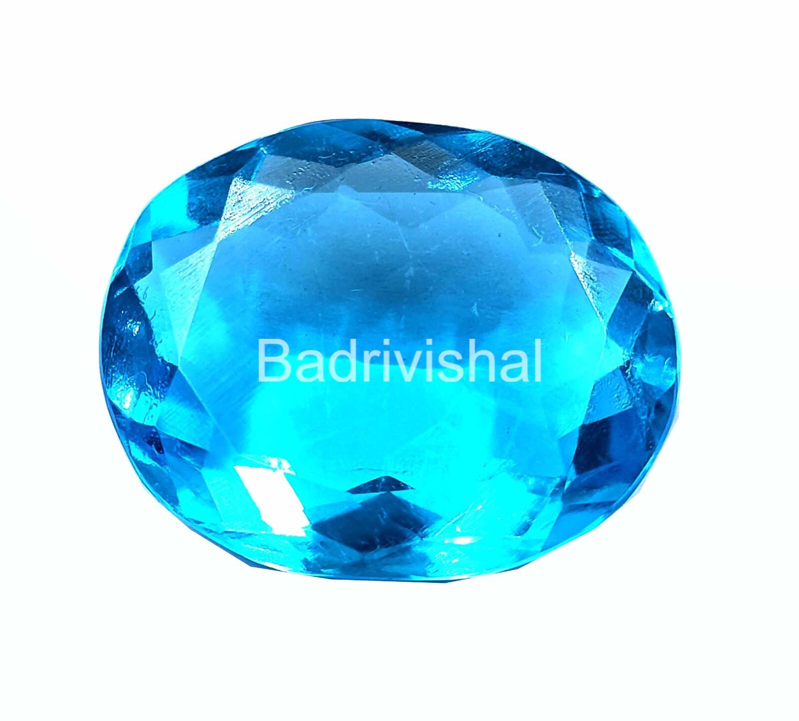 Sky-Blue London Topaz 112 Ct Oval Cut Lab-Created Certified Loose Gemstone 4JUE