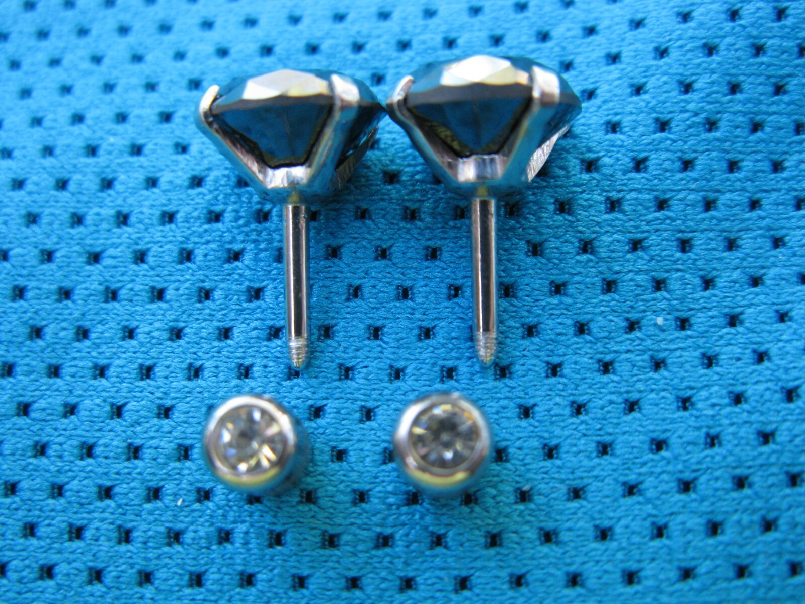 4.10ctw SCREW BACK 100% REAL BLACK DIAMOND EARRINGS,CERTIFICATE,FREE DIA TESTER