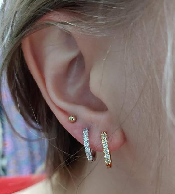 6Pares Aretes De Plata 925 Circonita Cúbica Pendientes Para Mujer Niñas Moda En