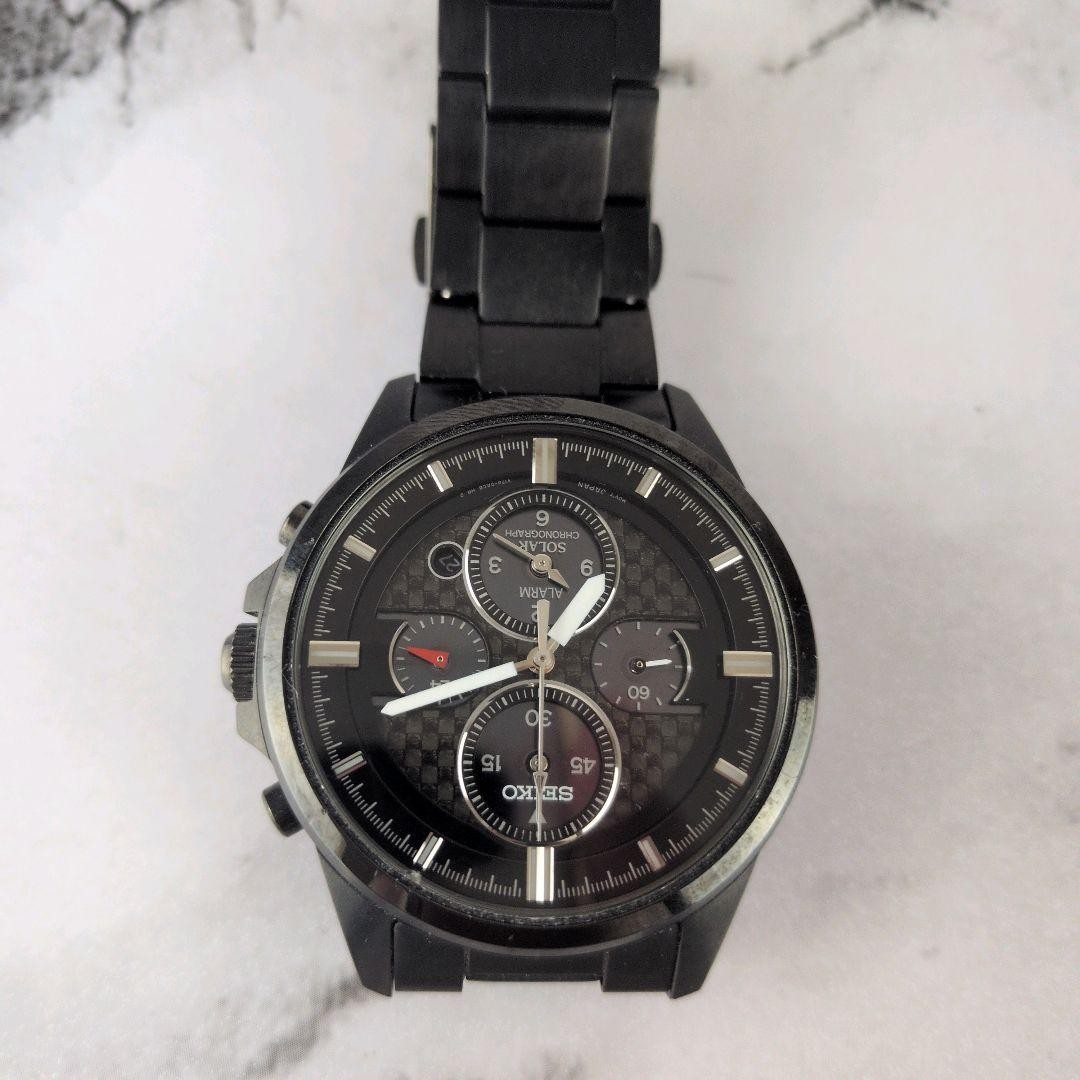 Seiko SBPY033 Spirit Smart 130th Limited Solar Chronograph Black Carbon