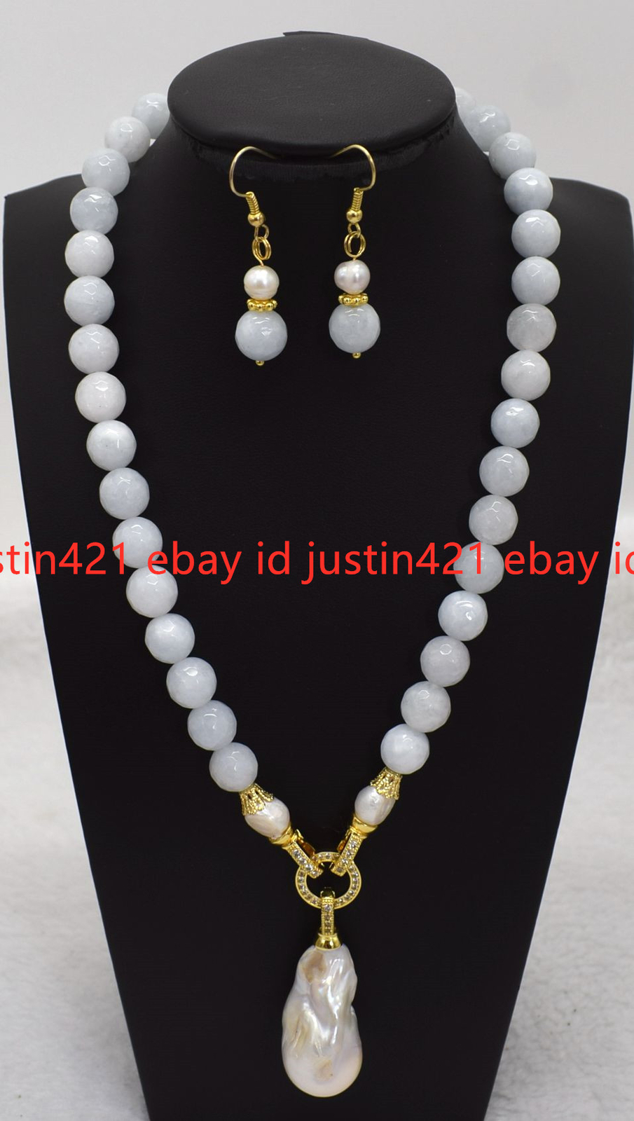 6/8/10/12mm Faceted Beads White Keshi Baroque Pearl Pendant Necklace Earrings