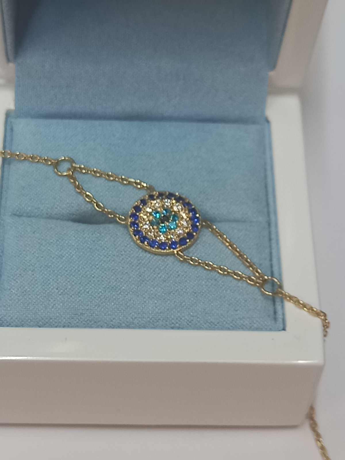 18ct Yellow Gold Gem Stones Bracelet