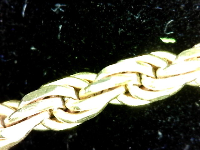 18inch 14K Milros Italian Yellow Gold 1MM Rope Link Chain Necklace, 4+ grams