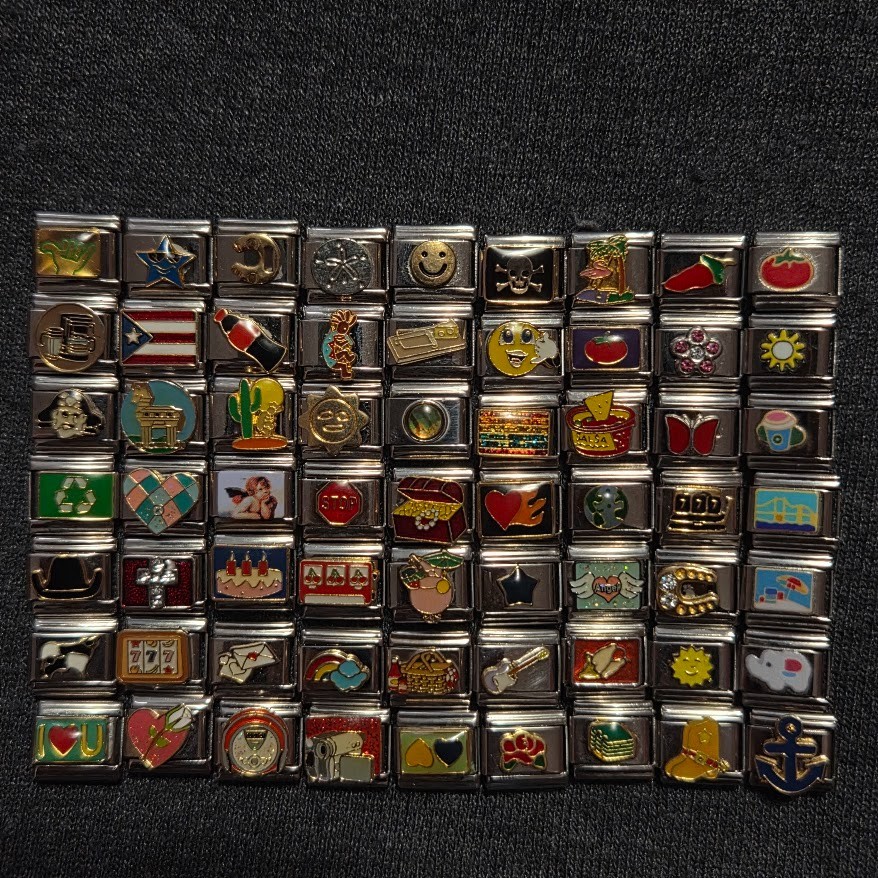 You Pick – Retro Y2K 2000s Italian Charm Link Random Mixed Themes Cute Symbols