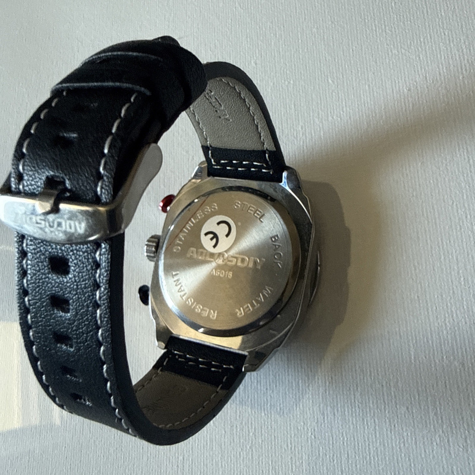 SALE ,AOCASDIY Chronograph date classic design, black and red bezel,45mm,WR30￼