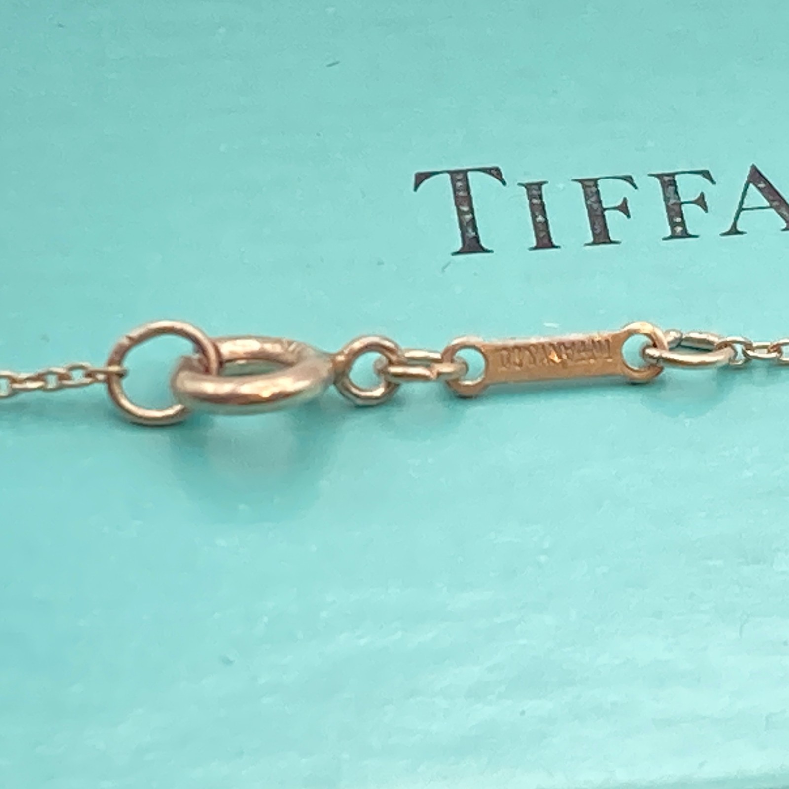Tiffany & Co. 11mm Bean Pendant Necklace 16″ Silver 3.0g