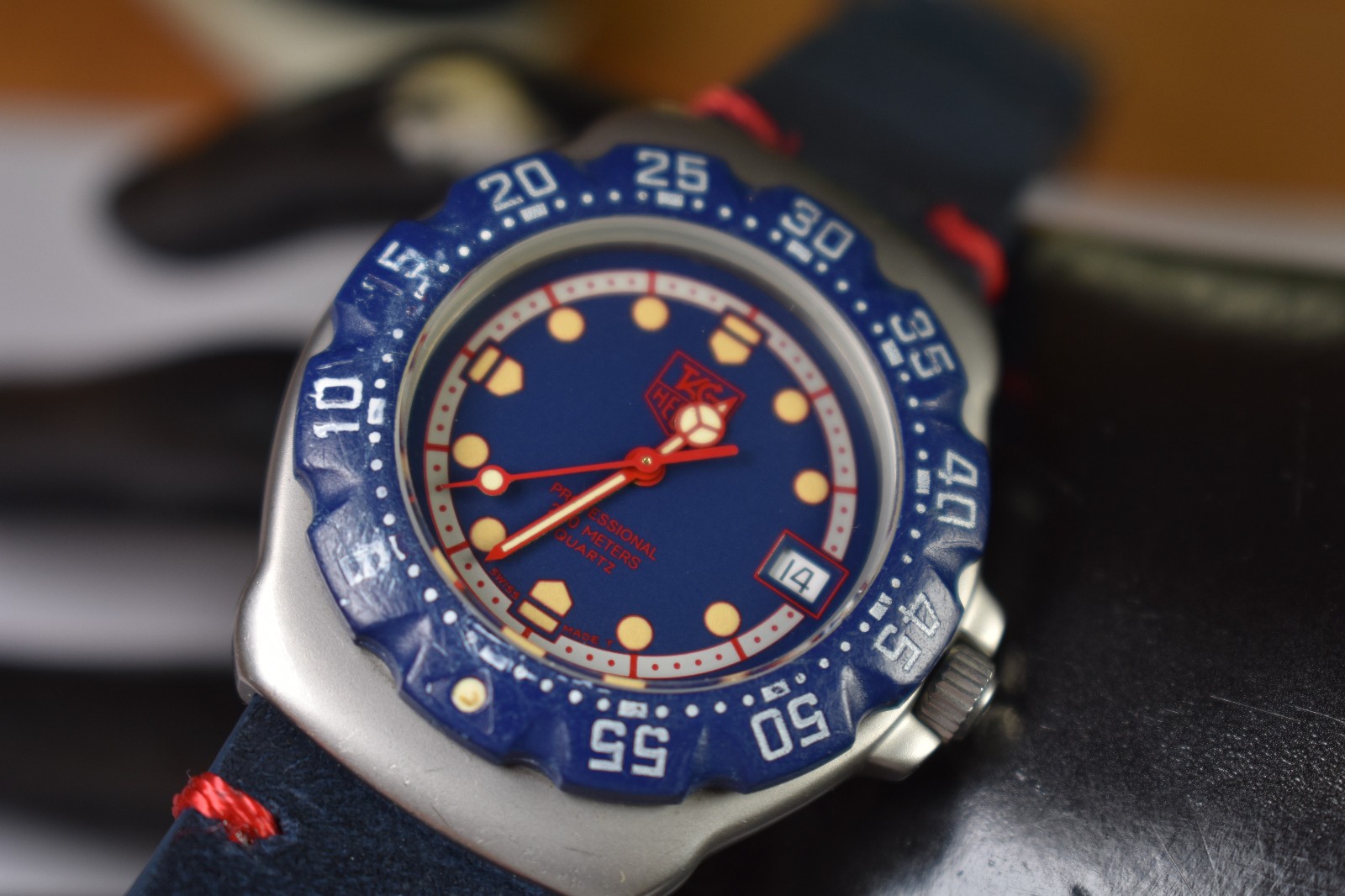 TAG Heuer Formula 1 Professional 200M WA1214 Blue Unisex Watch NEW BATTERY!