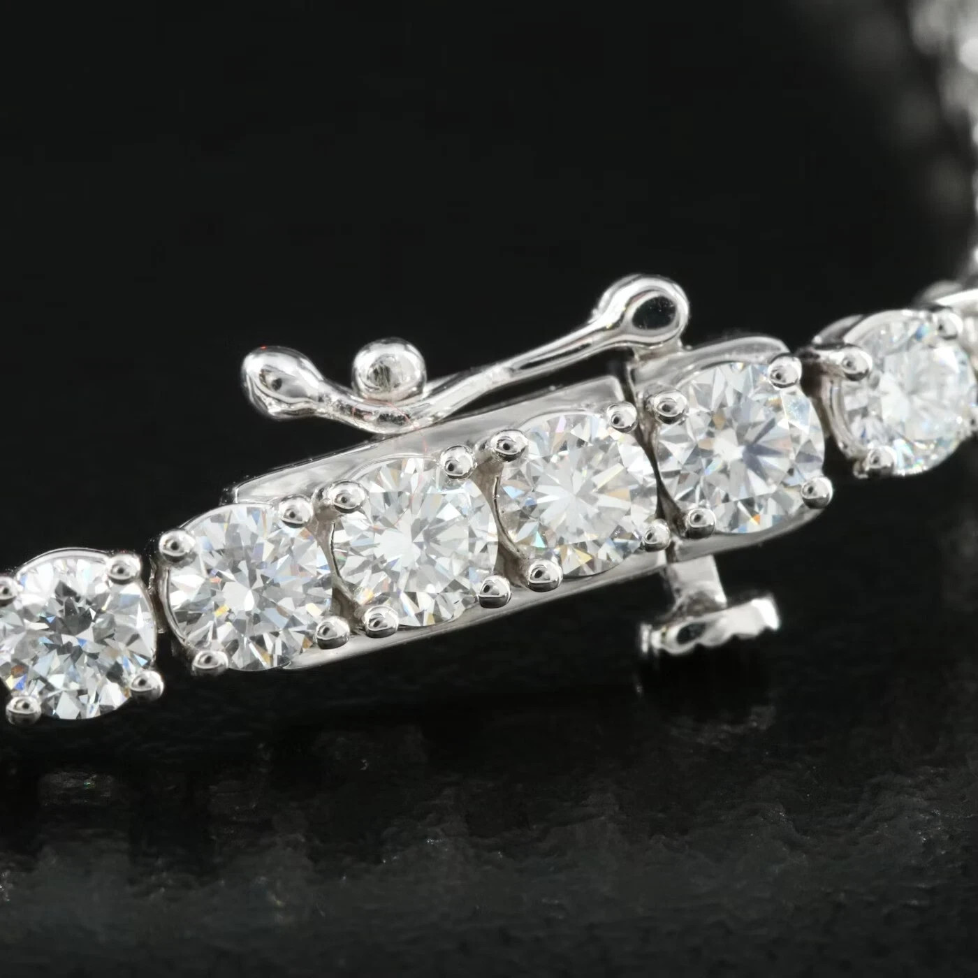 6.60CT Round Natural Diamond Women’s Tennis Bracelet GH/I1-I2 14k White Gold