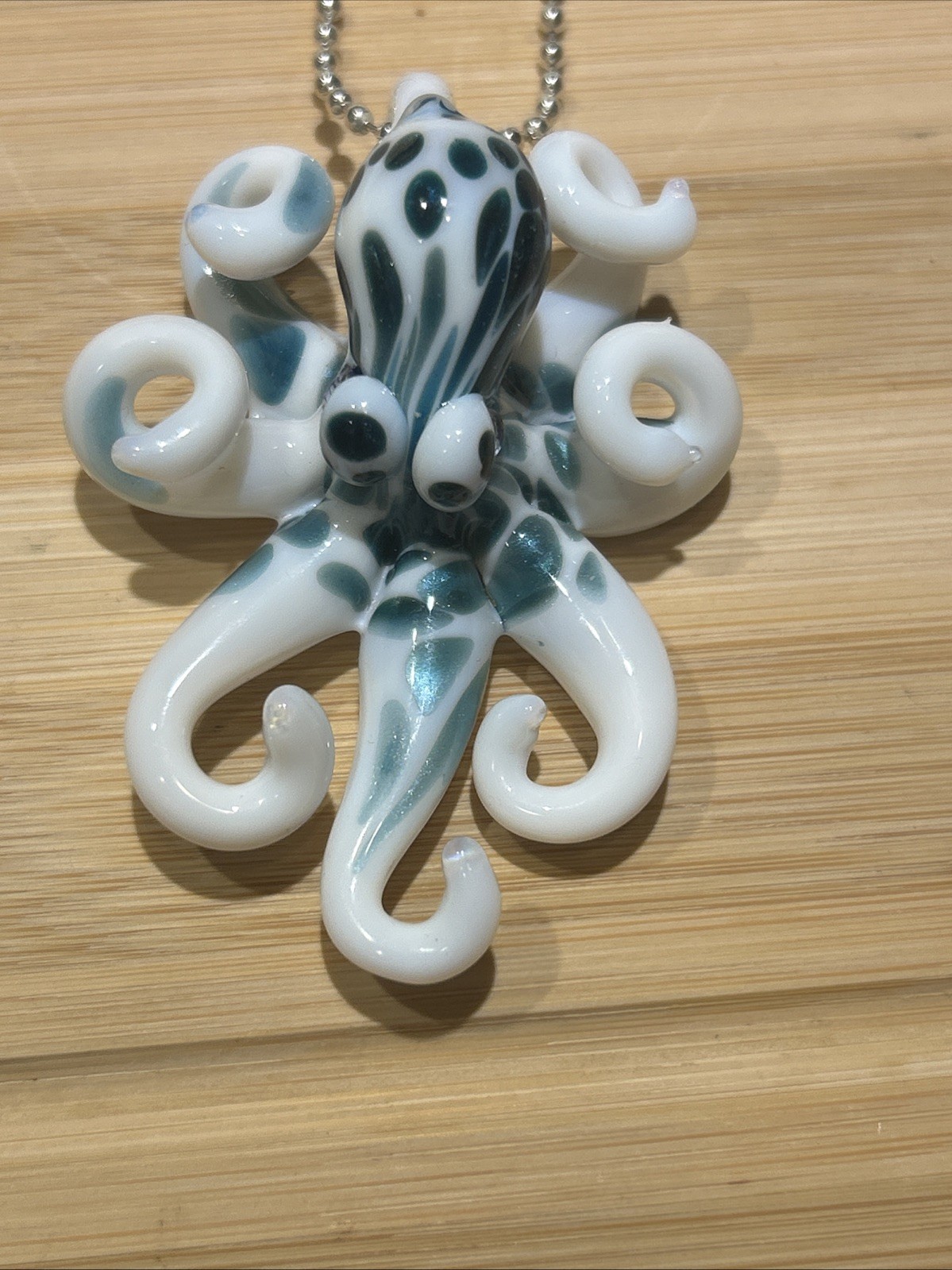 Boro Glass Octopus Necklace: Kraken, Collectible Wearable