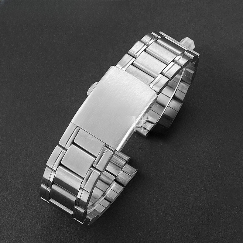 Premium Stainless Steel Metal Watch Band Flat Universal Strap 16/18/20/22/24mm