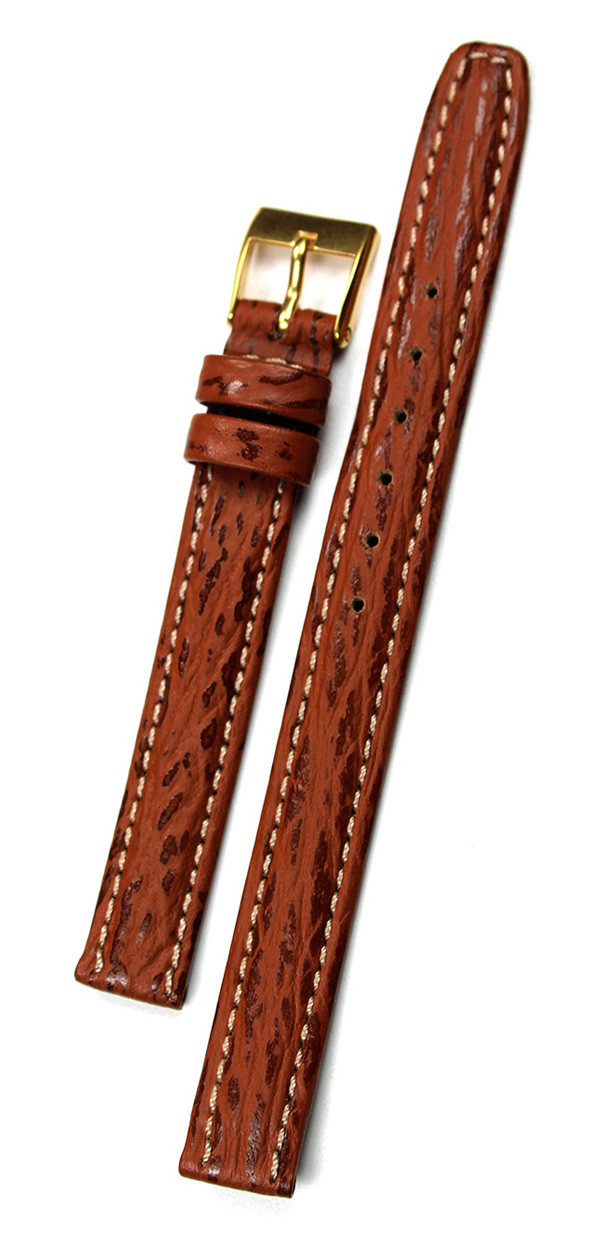 10mm Real Shark leather Band made Germany Graf Brown Watch Strap