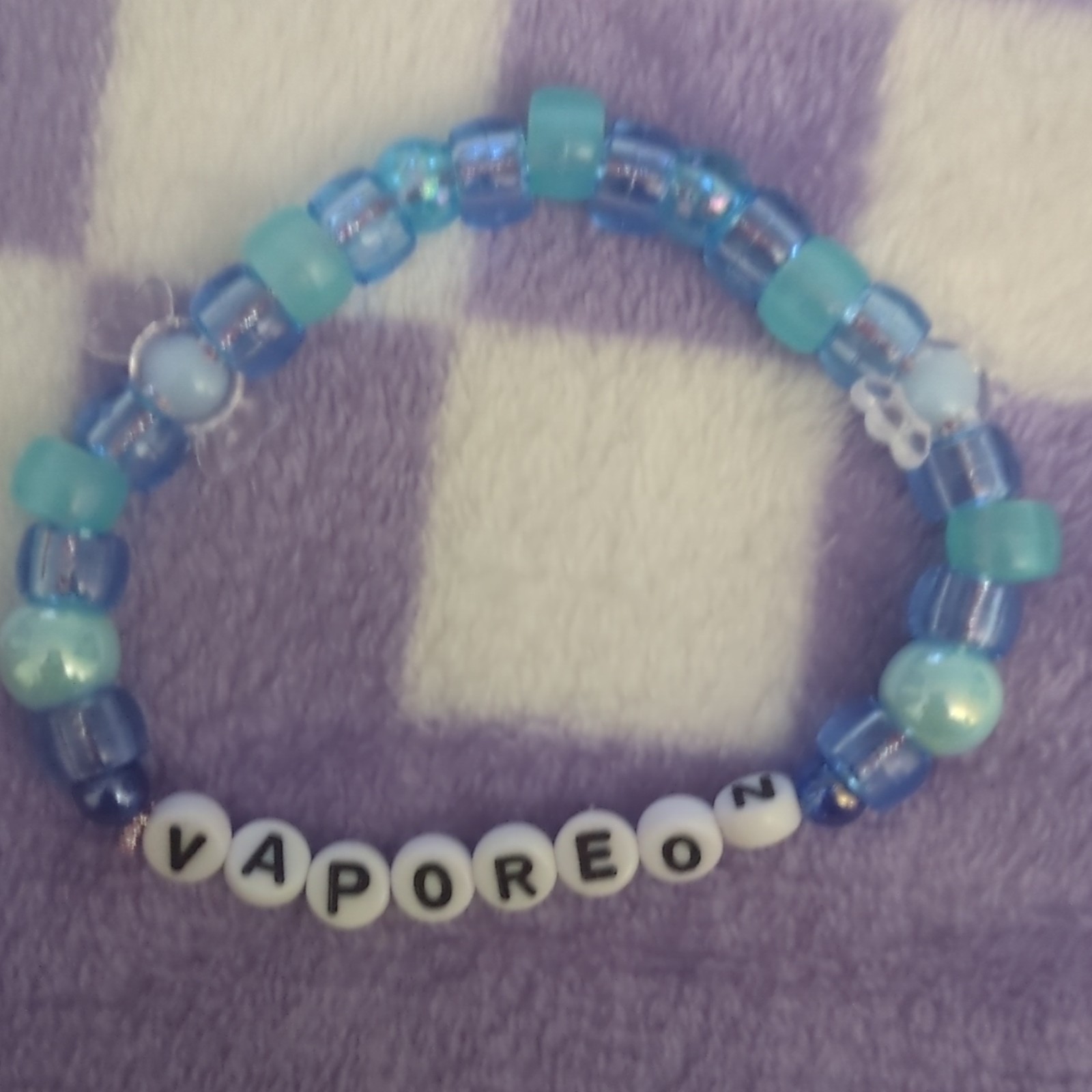 Handmade Anime Eeveelution Letter Bead Stretch Bracelet Set of 4 Stackable
