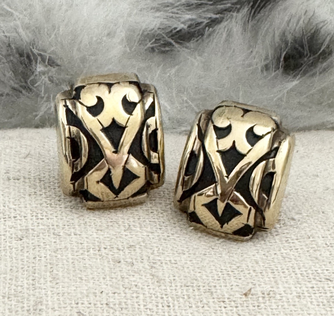 John Hardy .925 18K Gold Dayak Earrings