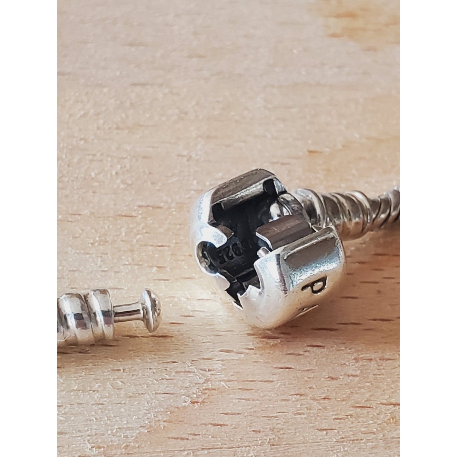 Pandora Iconic Charm Barrel Bracelet in Sterling Silver 925 17cm 6.7in