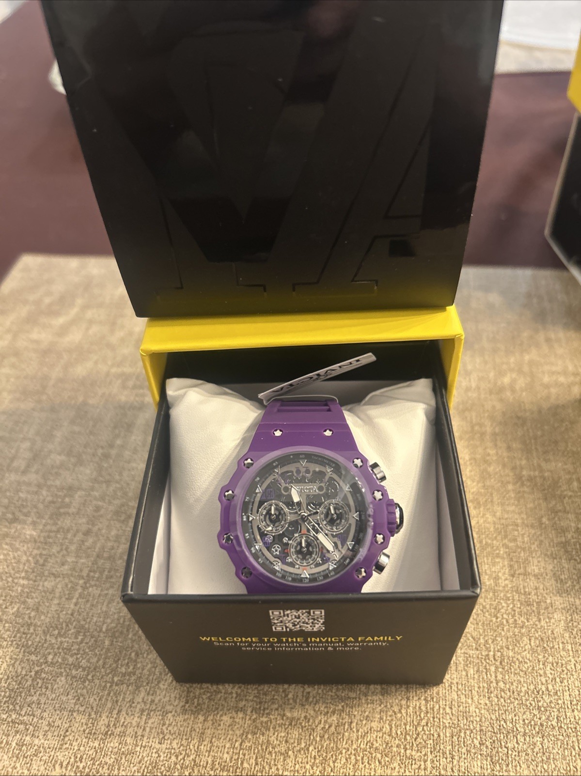 Invicta Racing Valyron Unisex Watch – 41mm 69625 Purple W/Silver Dial New