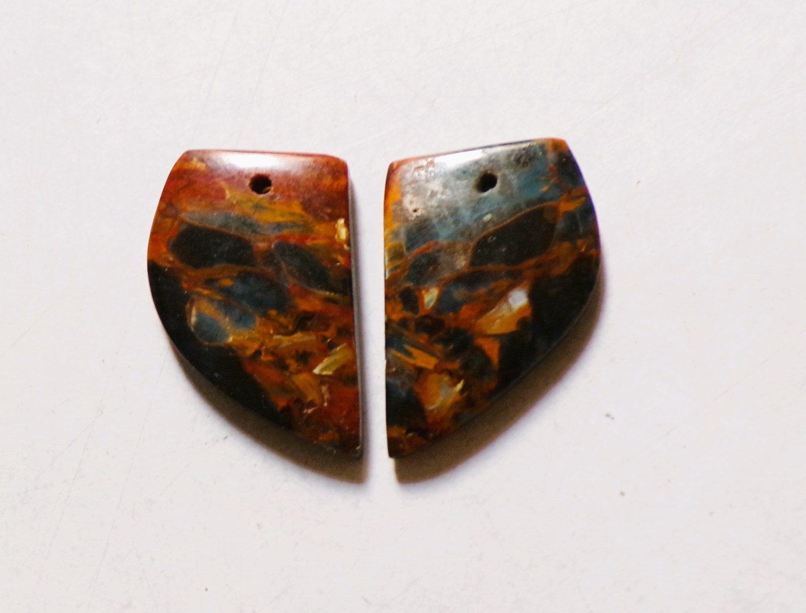 17.95 Cts Natural Pietersite Drilled Cabochon Match Pair Gemstone 21X15MM 83