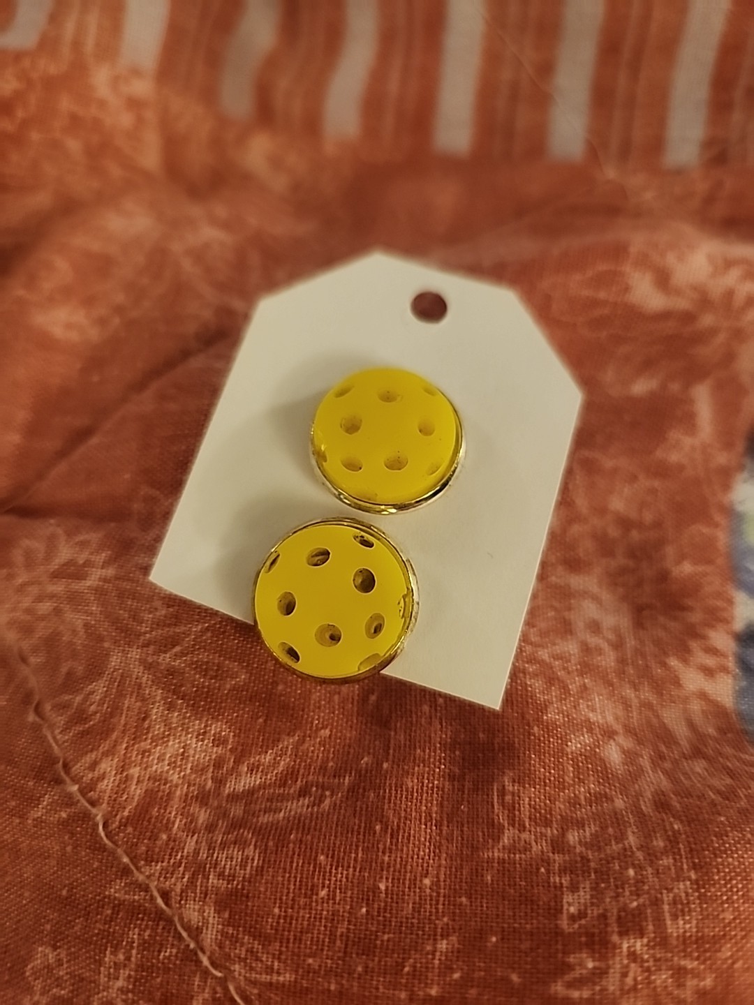 Pickleball Ball 3/4 Inch Diameter In Yellow Studs