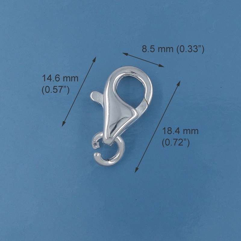 Sterling Silver Lobster Claw Clasp Connector w/ Locking Open Jump Ring #44116