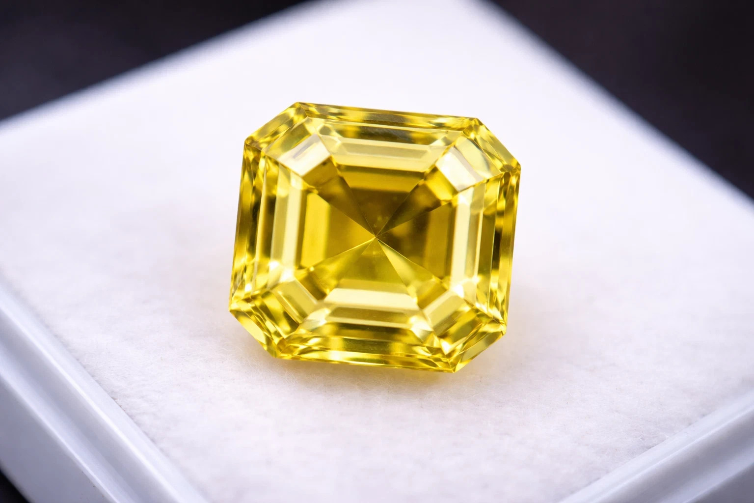 20-22 Ct Natural Flawless Yellow Sapphire Asscher Cut Certified Loose Gemstone