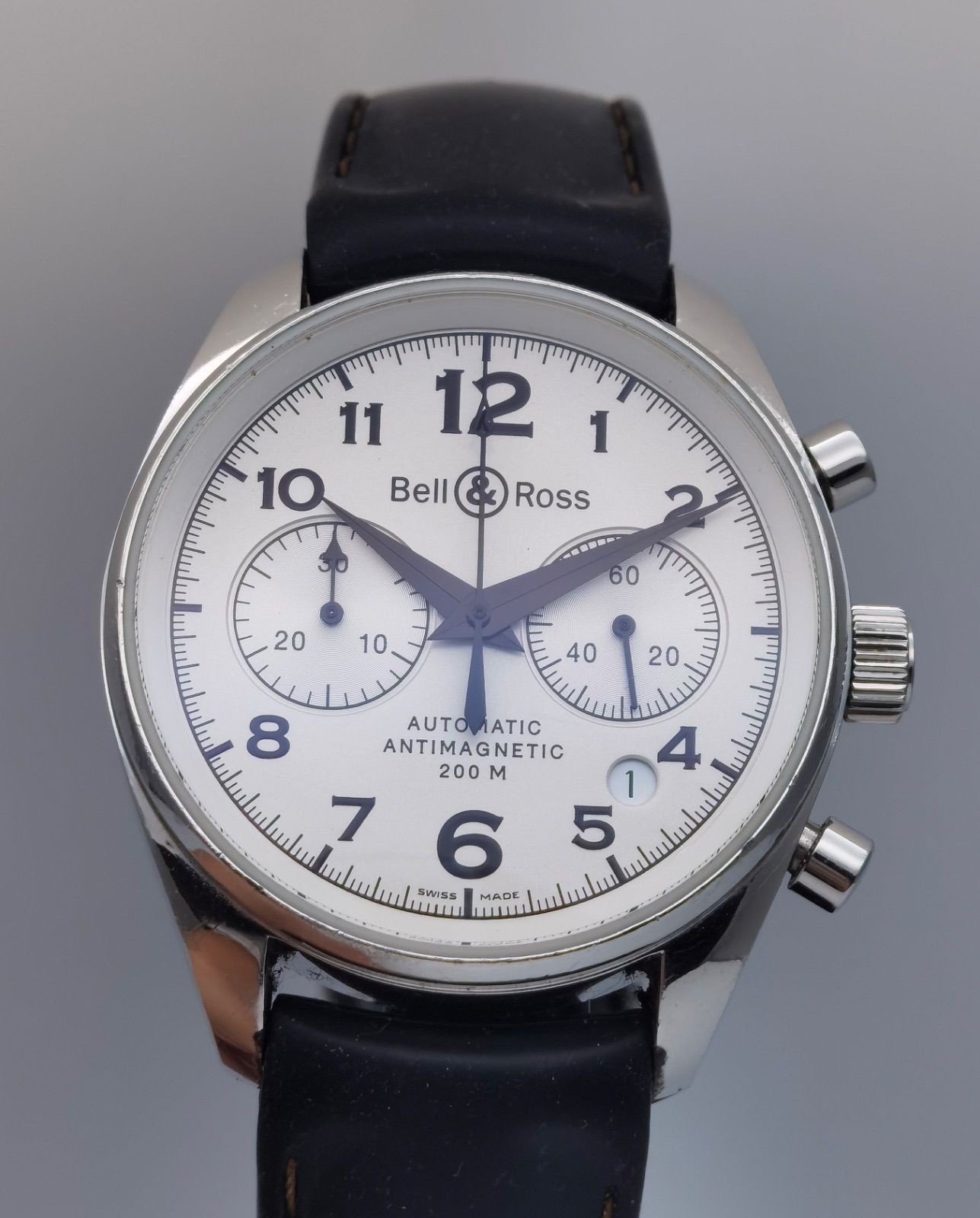 Bell & Ross 130.S Automatic Chronograph Date Silver Dial 39mm Men’s watch