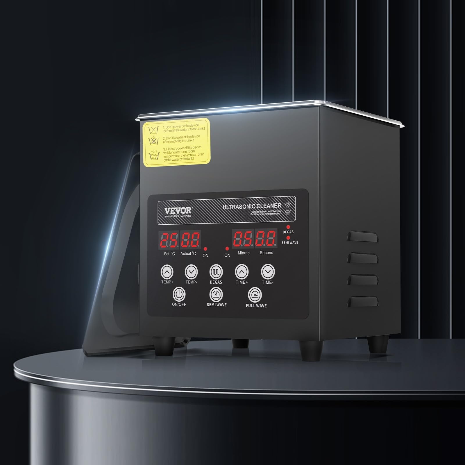 2L Ultrasonic Cleaner 60W Digital Machine with Heater & Timer for Jewelry, Glass