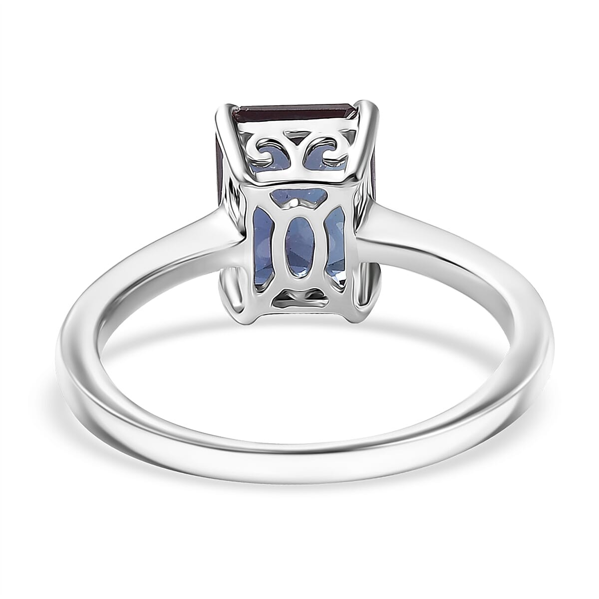 Certified AAA Lab Grown Alexandrite 3.01 ctw Ring in 10K White Gold Size 9.0